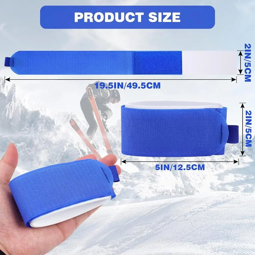 SummitGrip Nylon Ski Straps 2 Pack With Padding And Velcro For Secure Transport