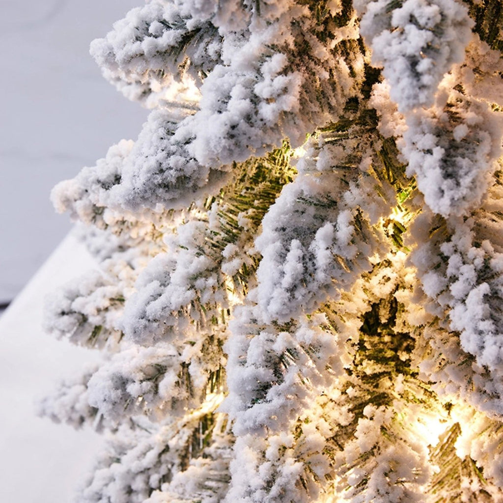 FrostNook Mini LED Christmas Tree 45cm Frosty Snow Effect For Small Spaces