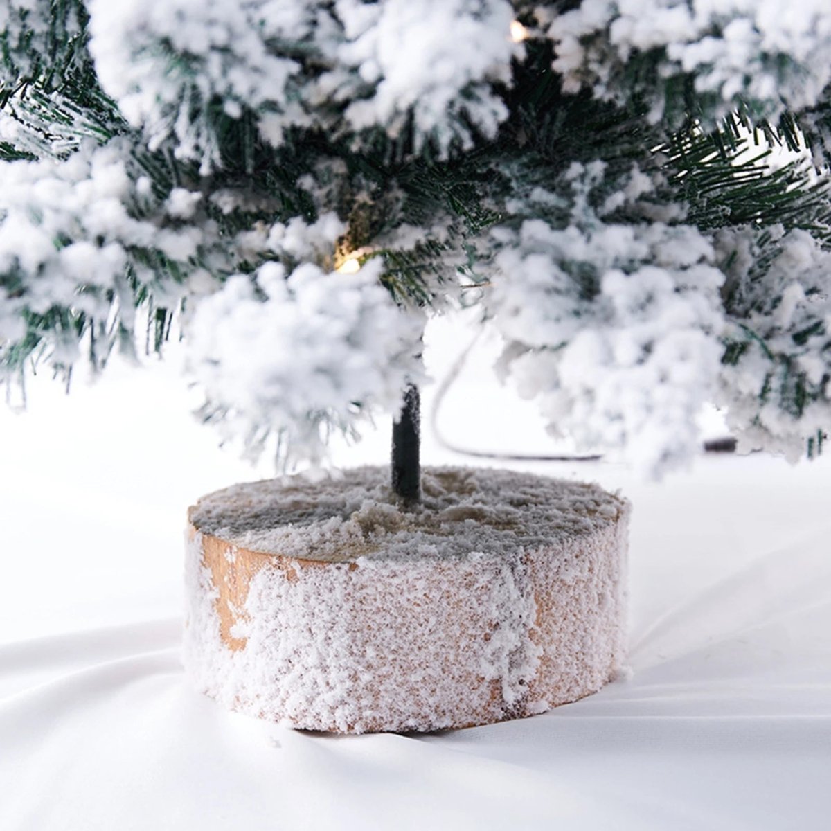 FrostNook Mini LED Christmas Tree 45cm Frosty Snow Effect For Small Spaces