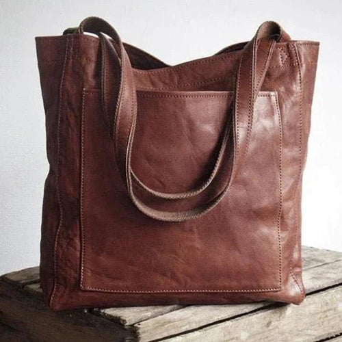 Astra Strapazierfähige Schultertasche aus echtem Leder für Arbeit und Reisen