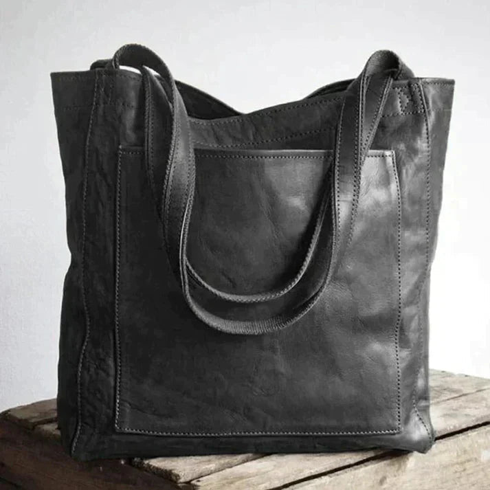 Astra slitesterk ekte skinn skulderveske for jobb og reise