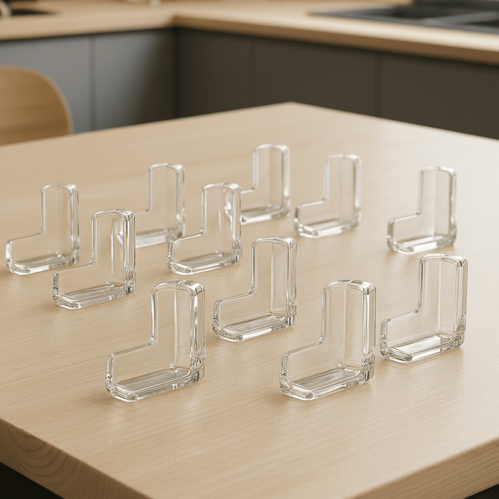 Protecteurs d'angle transparents en silicone BrightGuard pour une maison sûre pour bébé