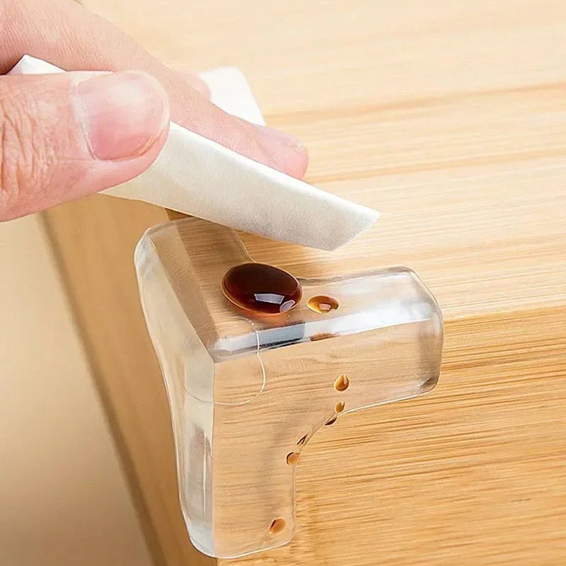 Protecteurs d'angle transparents en silicone BrightGuard pour une maison sûre pour bébé