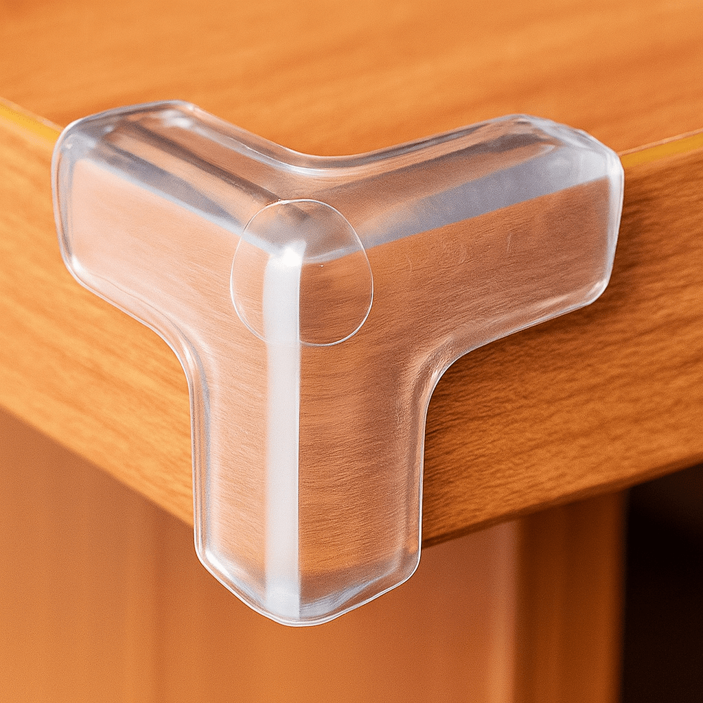 Protecteurs d'angle transparents en silicone BrightGuard pour une maison sûre pour bébé