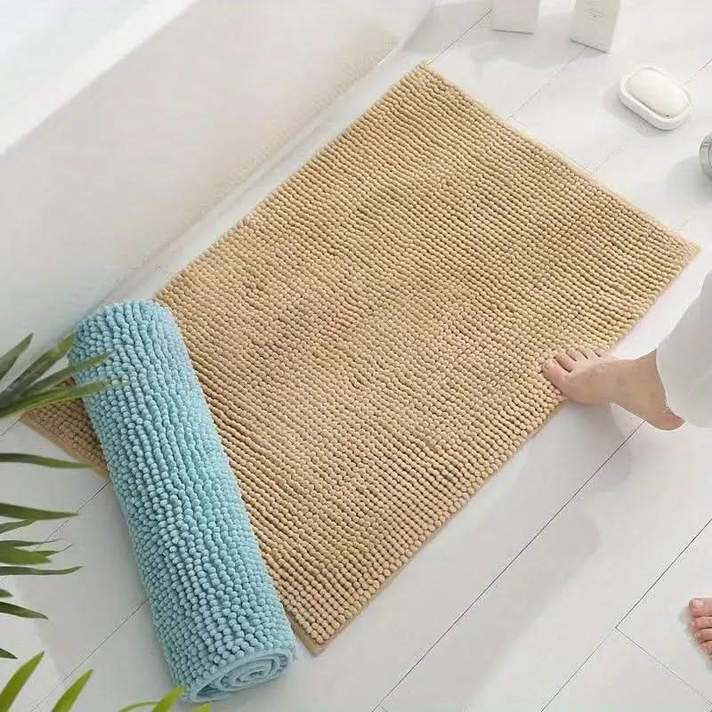 CozyFlow Komfortabel Chenille Badematte med Sklihemmende Bakside for Hjemmebruk Absorberende