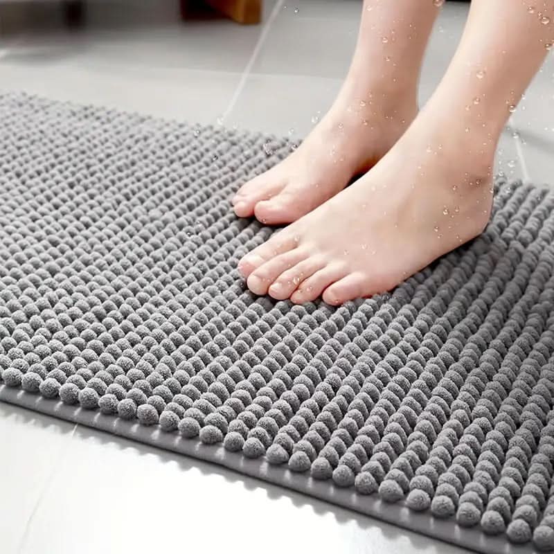 CozyFlow Komfortabel Chenille Badematte med Sklihemmende Bakside for Hjemmebruk Absorberende