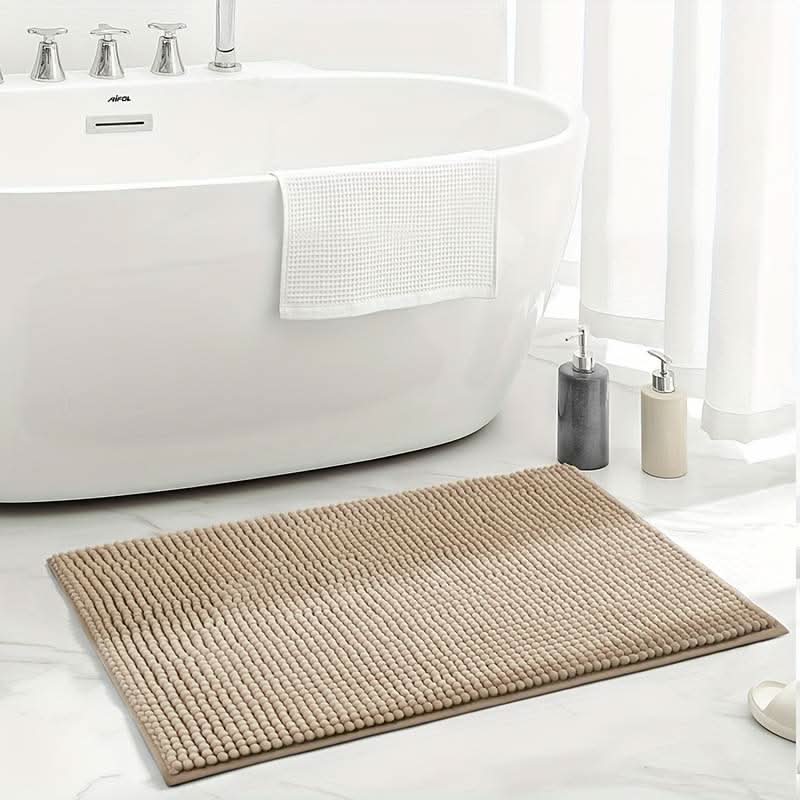 CozyFlow Komfortabel Chenille Badematte med Sklihemmende Bakside for Hjemmebruk Absorberende