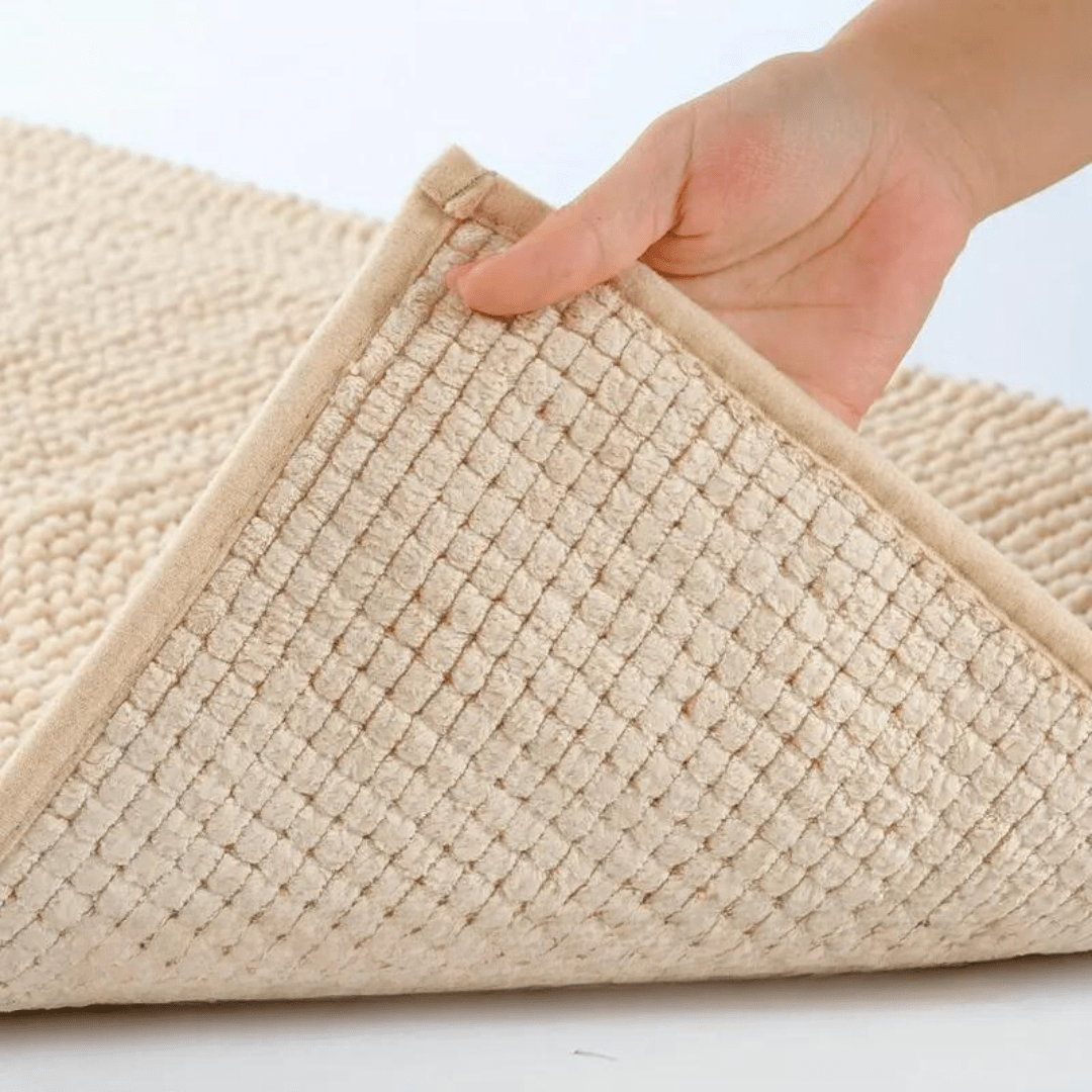 CozyFlow Komfortabel Chenille Badematte med Sklihemmende Bakside for Hjemmebruk Absorberende
