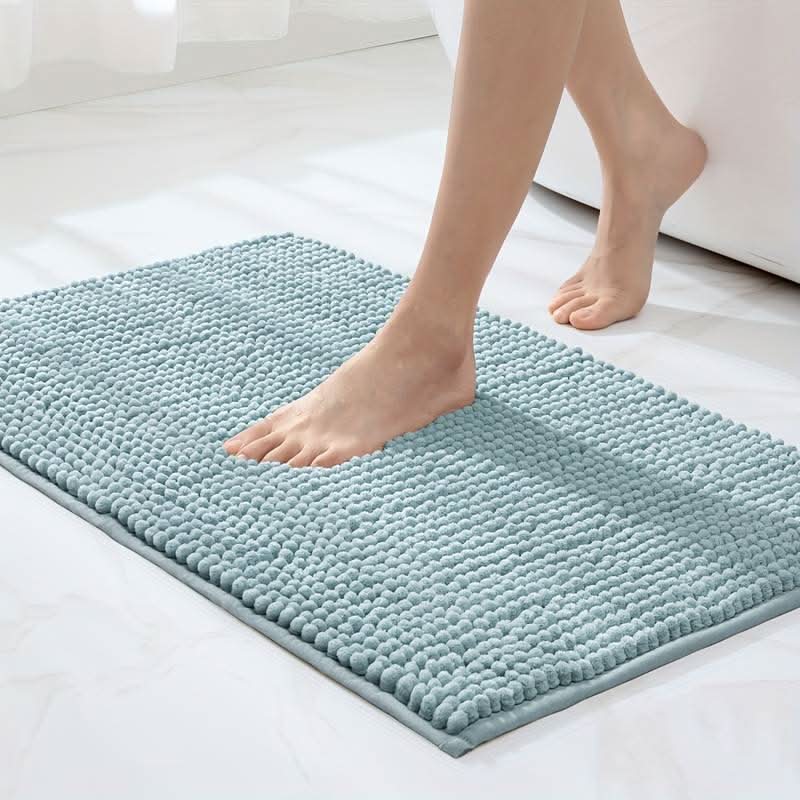 CozyFlow Komfortabel Chenille Badematte med Sklihemmende Bakside for Hjemmebruk Absorberende