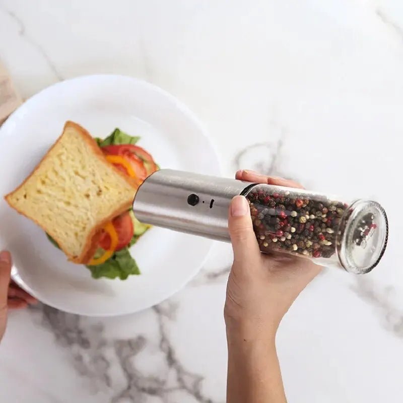 AromaNova Oppladbar Elektrisk Pepperkvern for Enkel Krydring Hjemmekokker