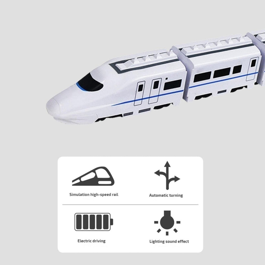 Dětský vláček TwirlTrack s otočným pohybem o 360 stupňů, světly, zvukem a vyhýbáním se překážkám