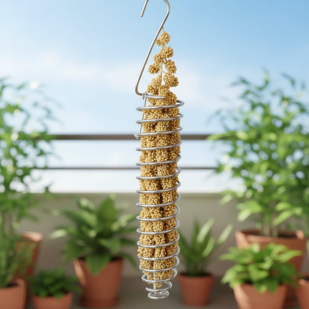 AeroNest Stainless Steel Parrot Food Dispenser Durable And Hygienic