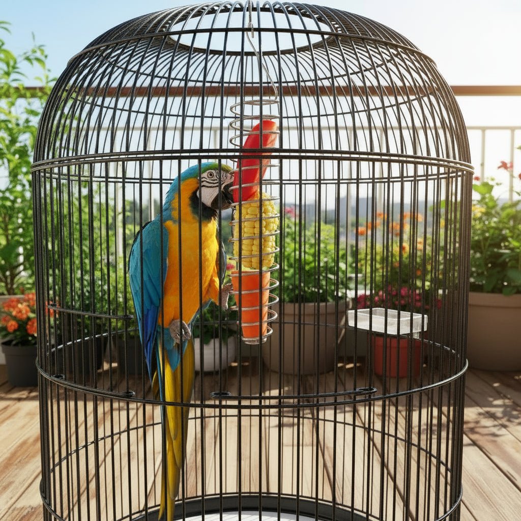 AeroNest Stainless Steel Parrot Food Dispenser Durable And Hygienic
