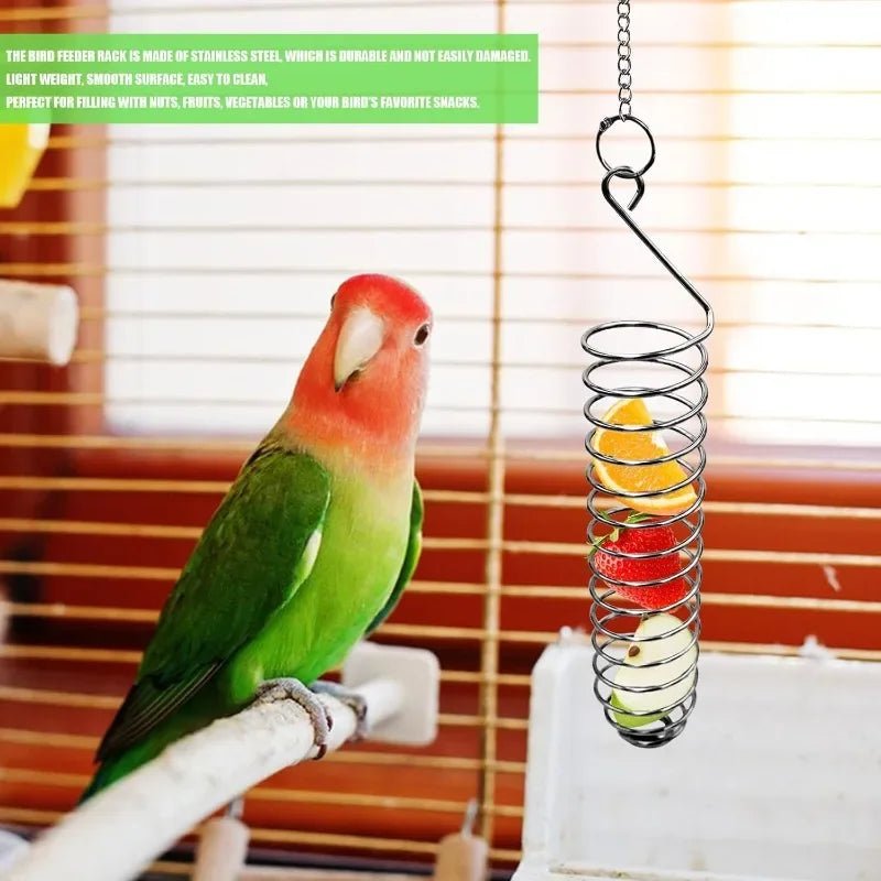 AeroNest Stainless Steel Parrot Food Dispenser Durable And Hygienic