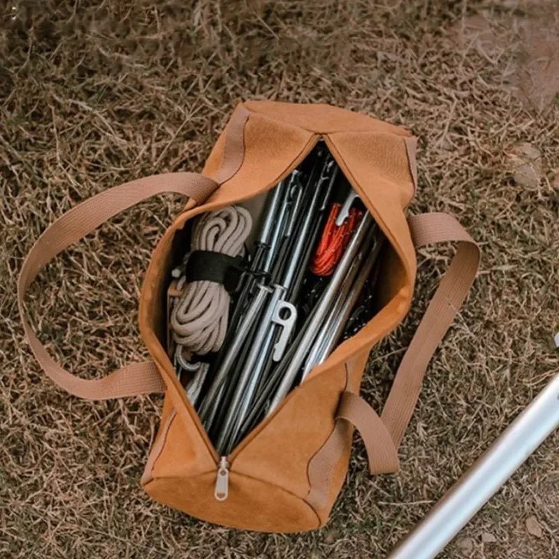 TrailForge Camping Gear Organizer For Campers With A Sturdy Cylindrical Design