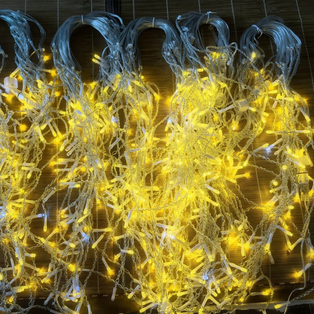 Luzes de Cortina LED LumaLace para Férias Românticas e Mágicas e Casamentos