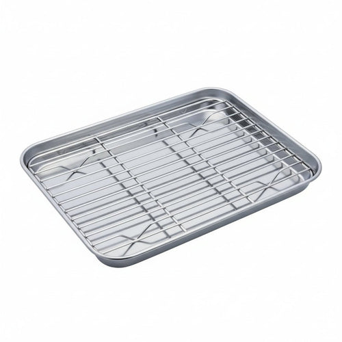 Bandejas para hornear de acero inoxidable AeroBake con rejilla de enfriamiento extraíble para profesionales de la repostería | compagnien