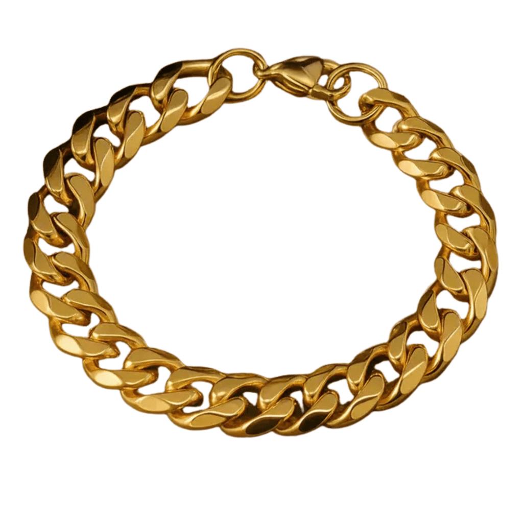 Rustfritt stål armbånd med pansret kjede for punkstil fra RogueForge, justerbart
