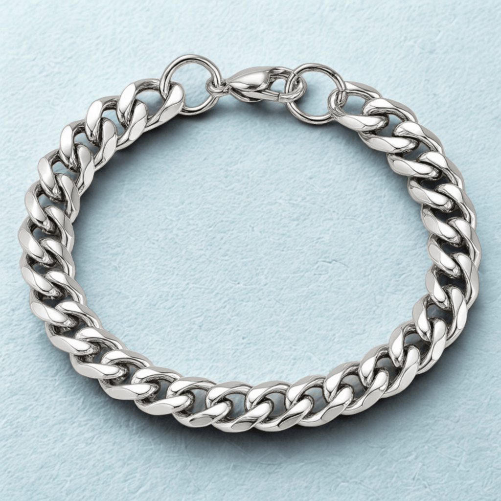 Rustfritt stål armbånd med pansret kjede for punkstil fra RogueForge, justerbart