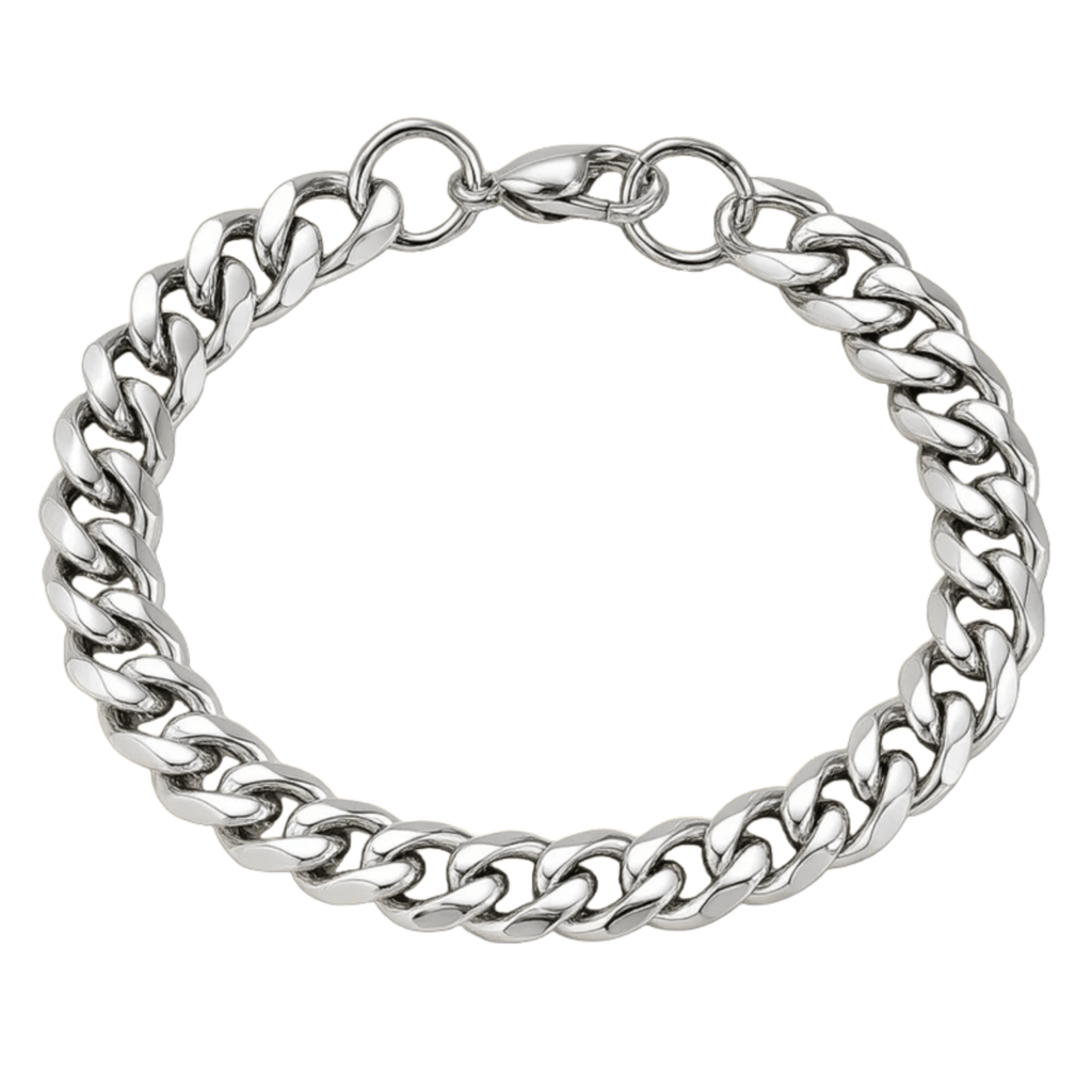 Rustfritt stål armbånd med pansret kjede for punkstil fra RogueForge, justerbart