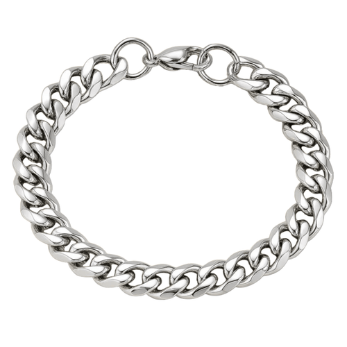 Verstellbares Edelstahl-Armband mit Panzerkette im Punk-Stil von RogueForge