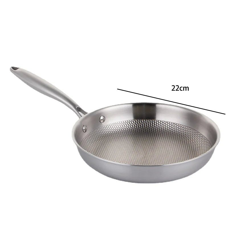 HeritageForge unbeschichtete Edelstahl-Bratpfanne für Steaks, gleichmäßige Hitze für Hobbyköche