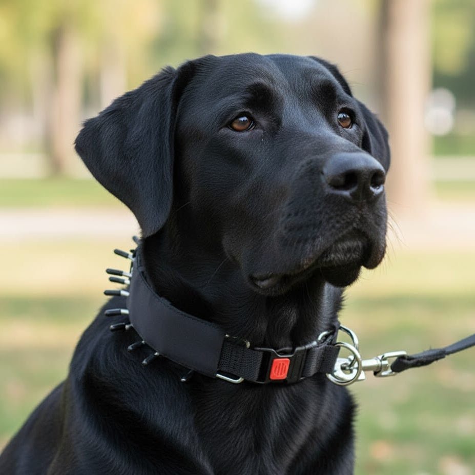 TrustPelt hundetreningshalsbånd med pigger og mykt nylontrekk for skånsom trening
