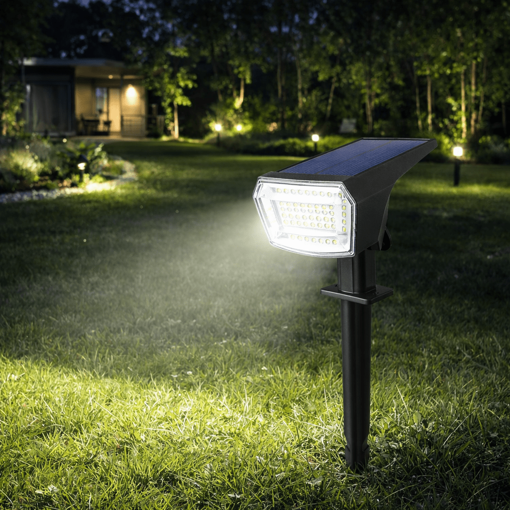 SunVista Solar LED Floodlight With Bright Long-Lasting Battery For Gardens And Paths