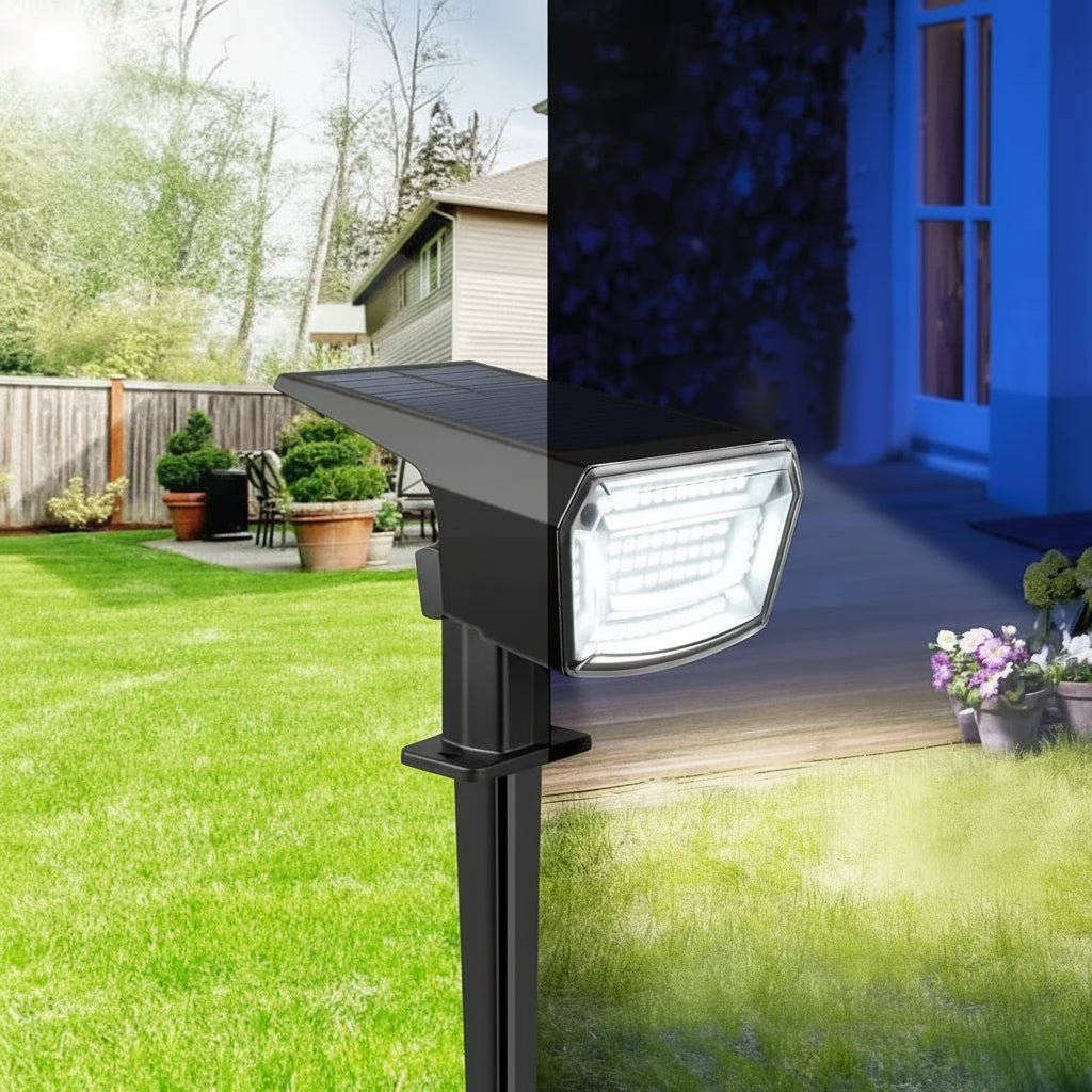 SunVista Solar LED Floodlight With Bright Long-Lasting Battery For Gardens And Paths