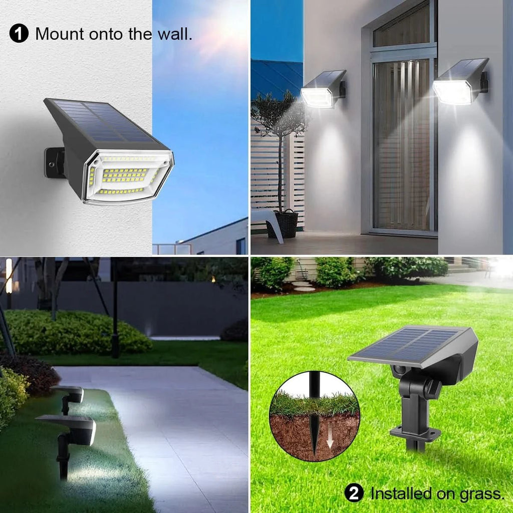 SunVista Solar LED Floodlight With Bright Long-Lasting Battery For Gardens And Paths