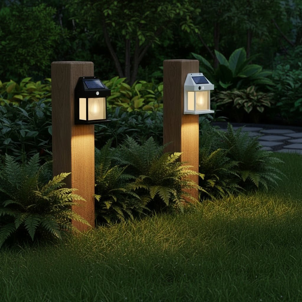 LumaBright solární LED zahradní pouliční světlo pro domy s pohybovým senzorem