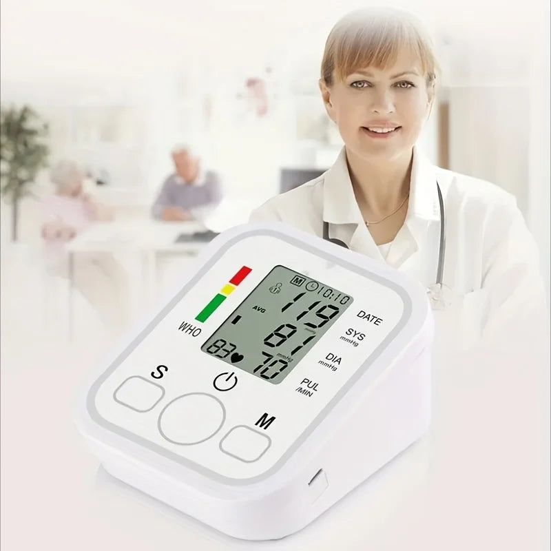 Blodtryksmåler - Automatisk overarms tonometer | Digital blodtryksmåler sphygmomanometer