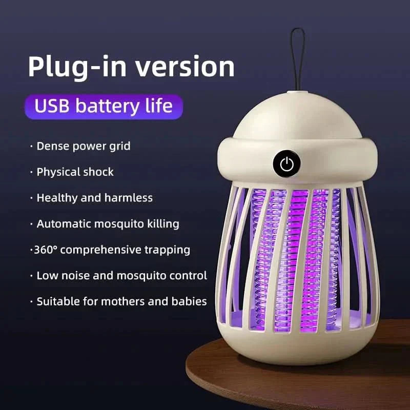 NovaGuard Myggdreperlampe med 395 nm UV-lys og 3000 V støt for hjemmebruk