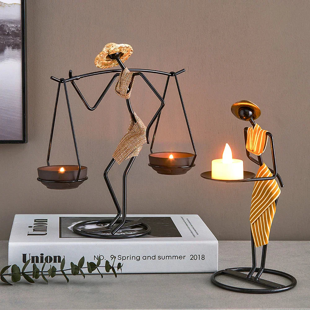 Eloria | Woman-Shaped Iron Candle Holder for Romantic Luxury Decor | Orntli