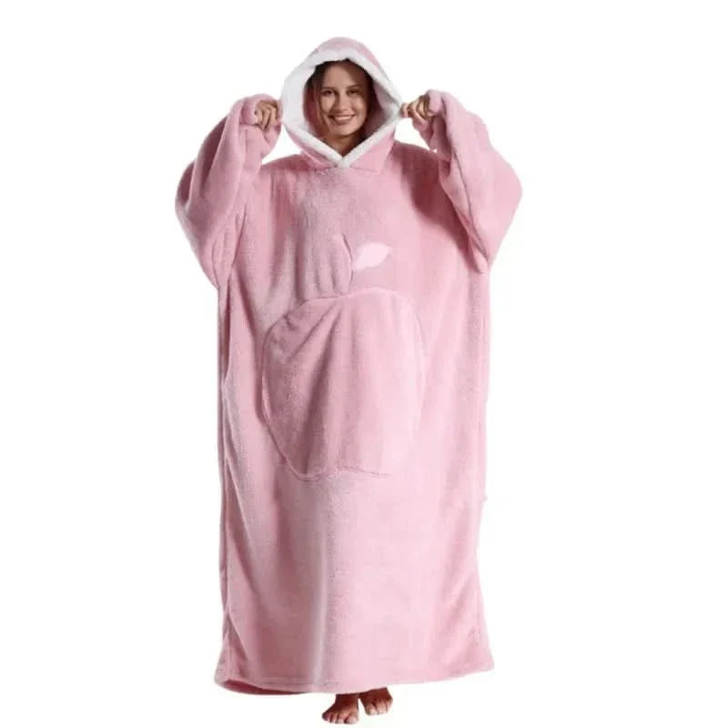 Bluza z polaru oversize z przytulnym kapturem dla maksymalnego komfortu w domu