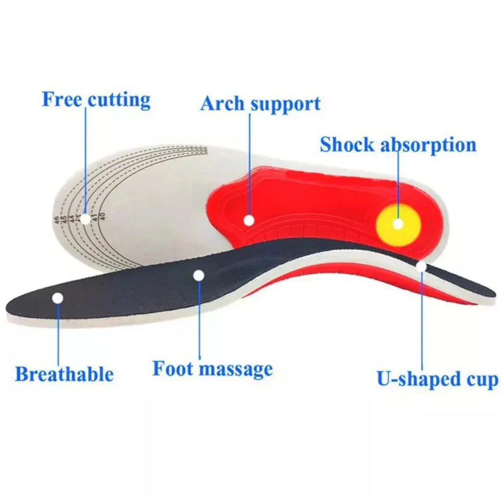 Pain Relief 3D Comfort Insoles for Flat Feet Support