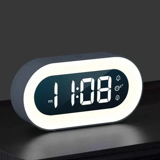 BrilTime dimmbare digitale Weckuhr mit Nachtlicht und einstellbarer Helligkeit