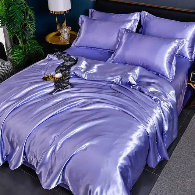 Lunara Satin Duvet Cover by Orntli Elegant Luxury Bedding