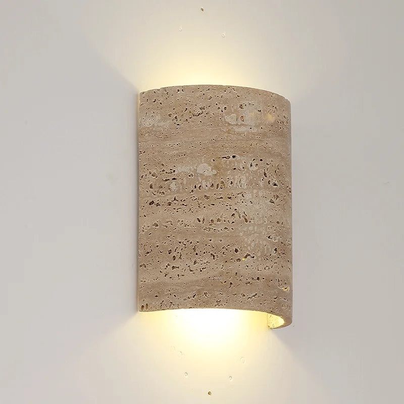 Lustra Sárga Travertin Fali Lámpa LED Világítással