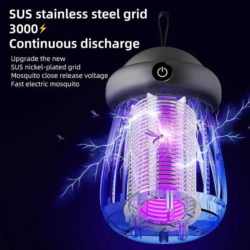 NovaGuard Myggdreperlampe med 395 nm UV-lys og 3000 V støt for hjemmebruk