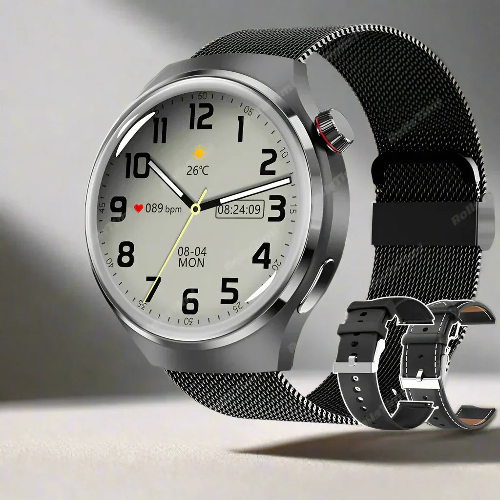 Ares Pro 2024 Smartwatch – NFC, Sundhedsovervågning, GPS og Bluetooth-opkald