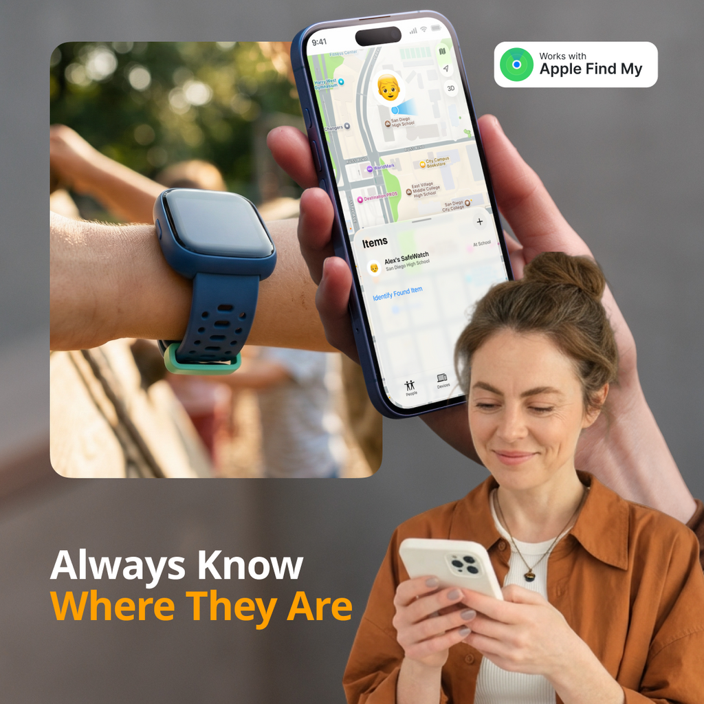 SafeWatch Kids GPS Smartwatch With Health Tracking And Games IP68 Waterproof