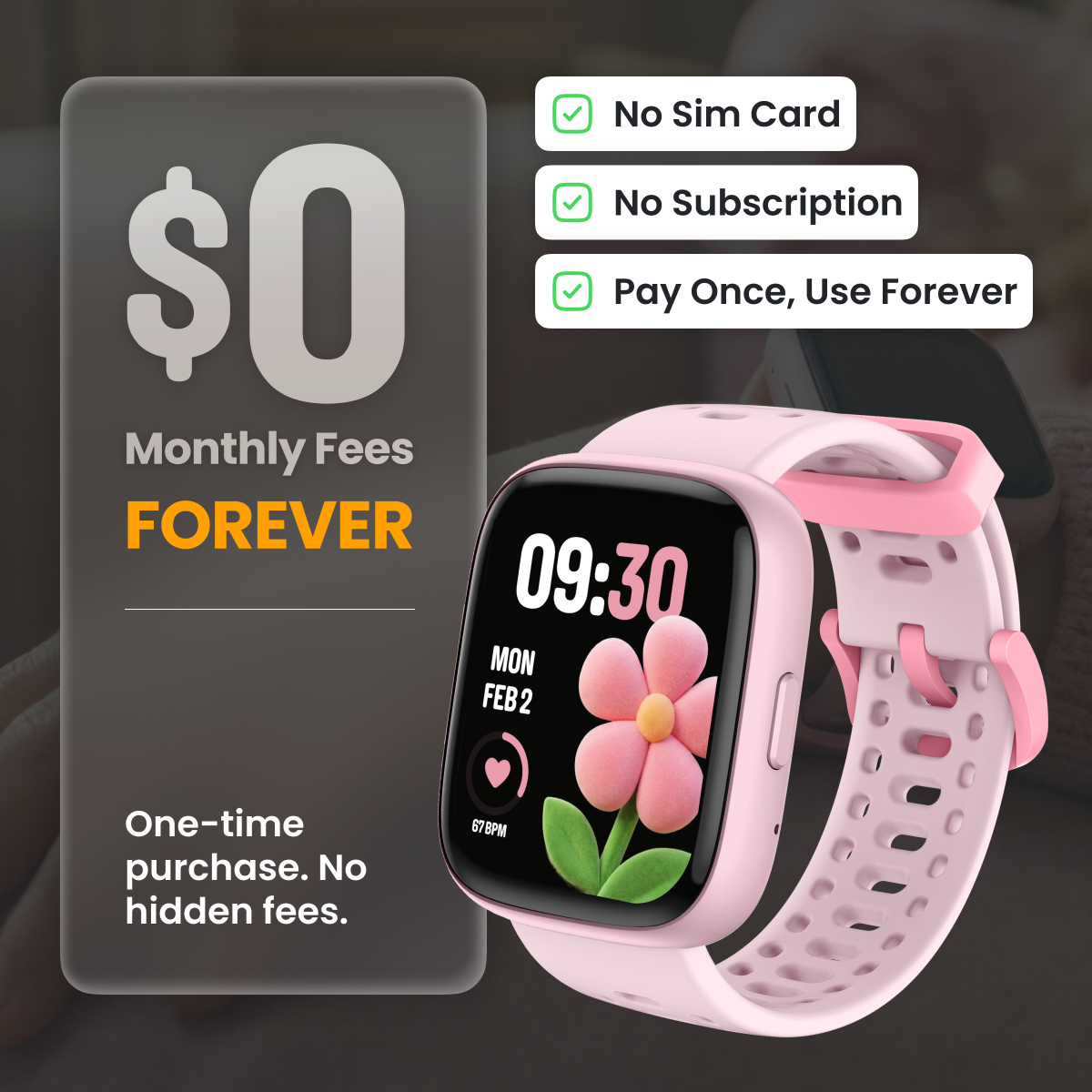 SafeWatch Kids GPS Smartwatch With Health Tracking And Games IP68 Waterproof
