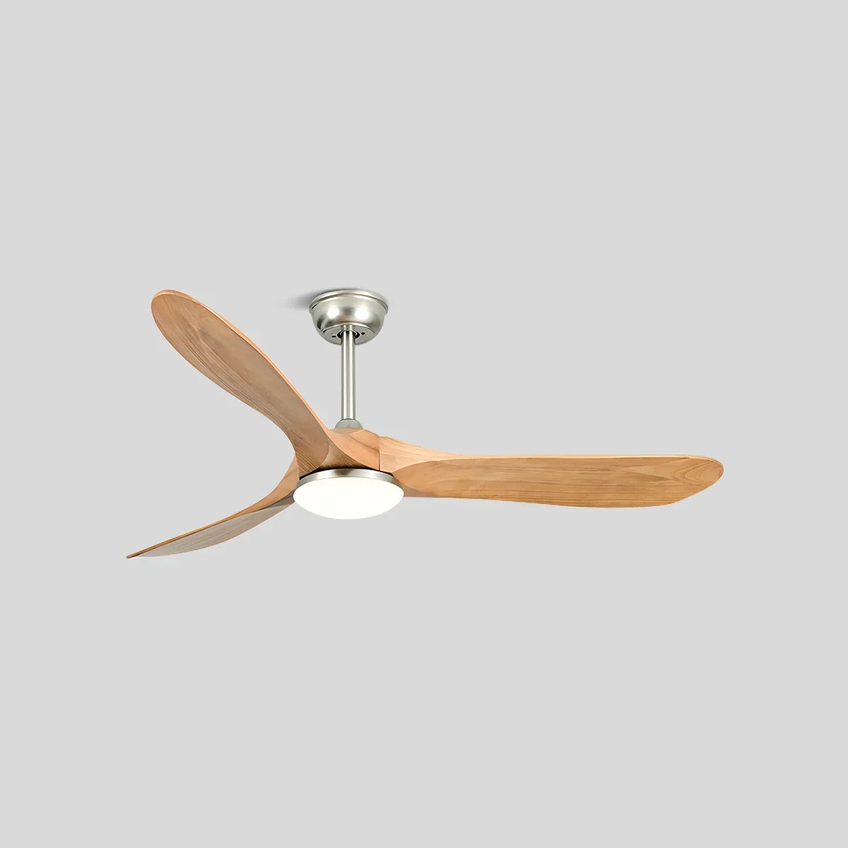 Nordischer Deckenventilator aus Massivholz mit Licht - Orntli