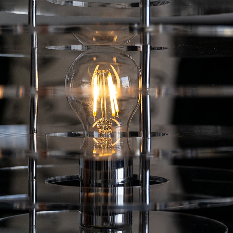 Lunaris | Chrome skrivebordslampe med moderne metal og akryl