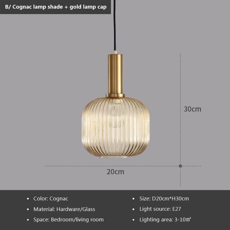 Rosalie riflet glasspendler Nordic Glow for kjøkken