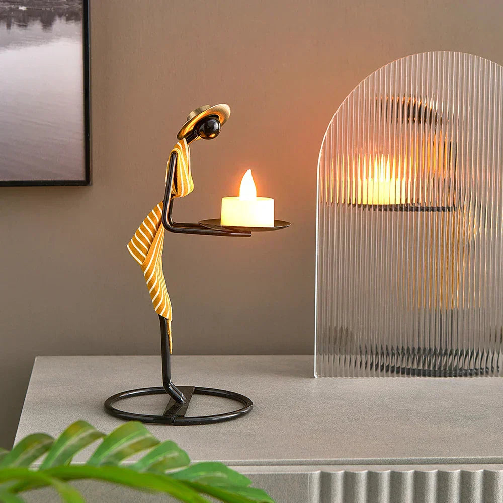 Eloria | Woman-Shaped Iron Candle Holder for Romantic Luxury Decor | Orntli