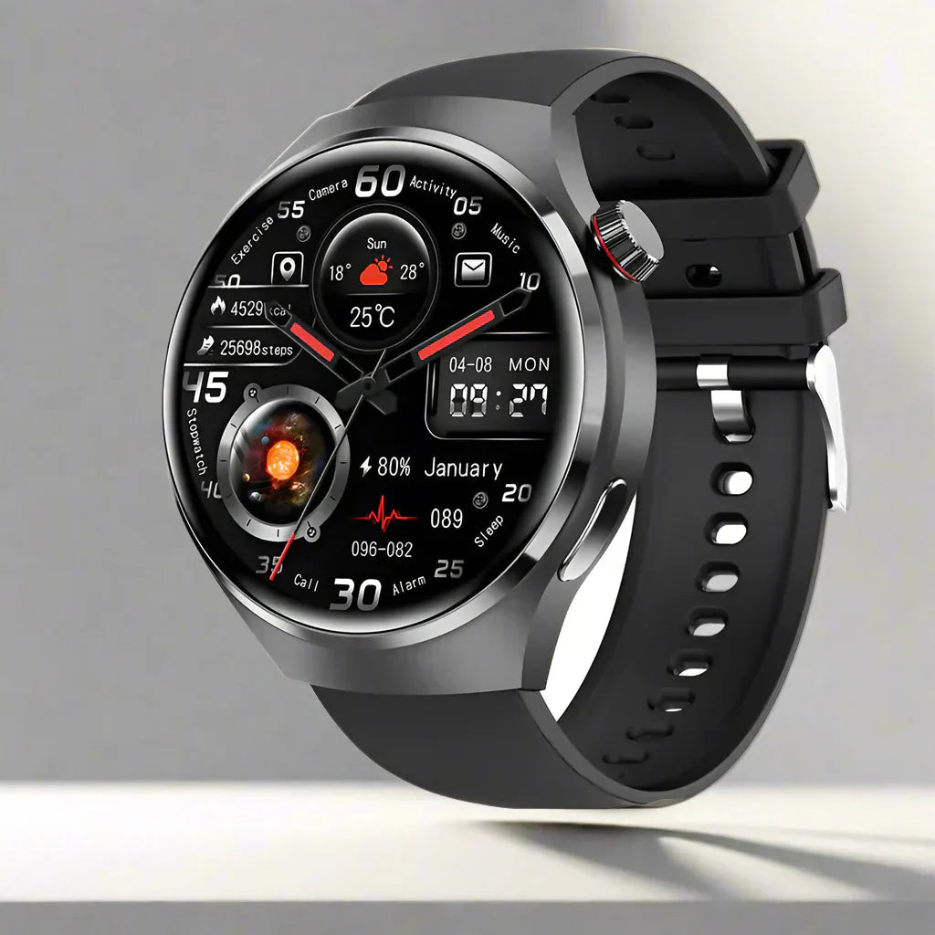 Ares Pro 2024 Smartwatch – NFC, Sundhedsovervågning, GPS og Bluetooth-opkald