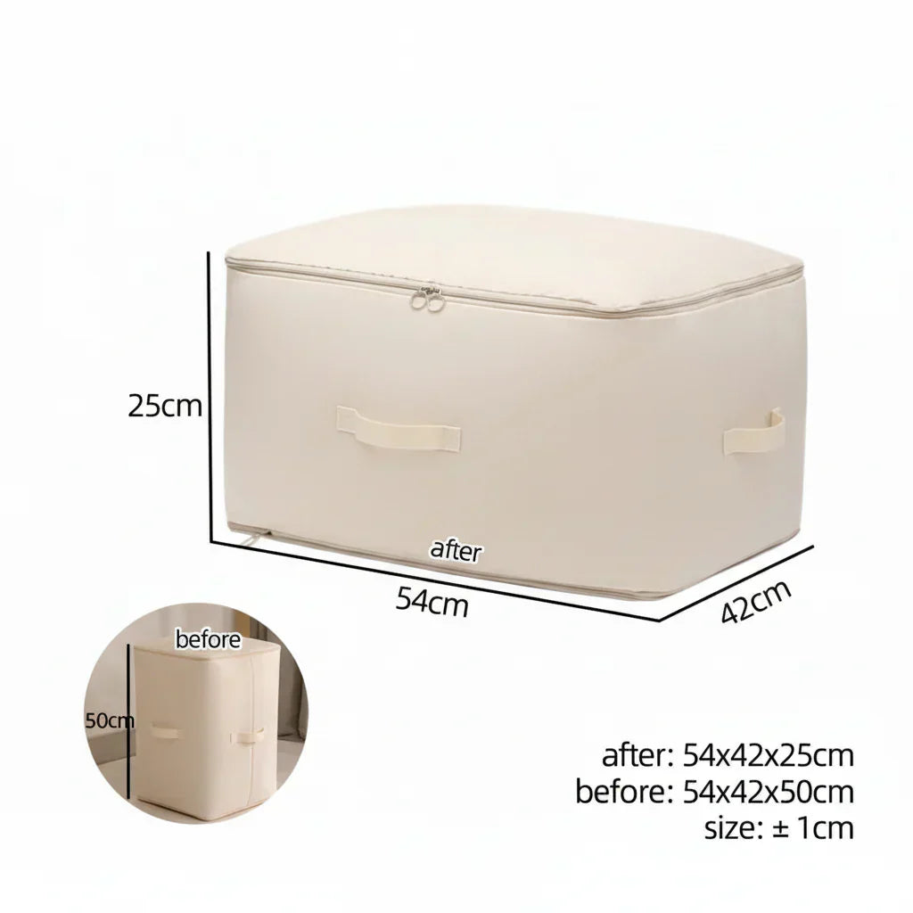 Saco de Compressão com Fecho Duplo para Roupas e Edredões Impermeável e à Prova de Poeira para Viagem