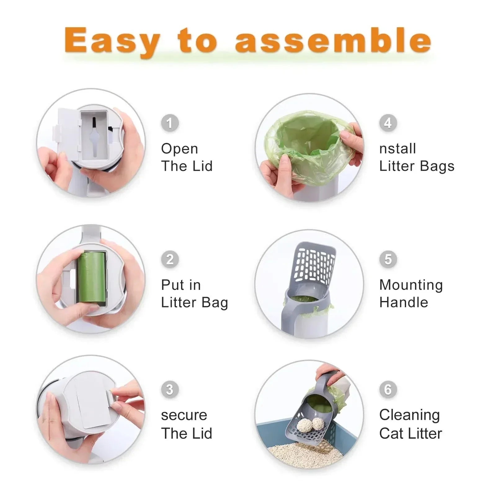 SwiftLitter Cat Scoop Odour Stop For Hygienic Quick Litter Cleaning